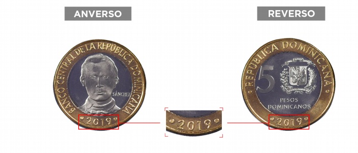  Banco Central avisa sobre cambio en moneda de 5 pesos